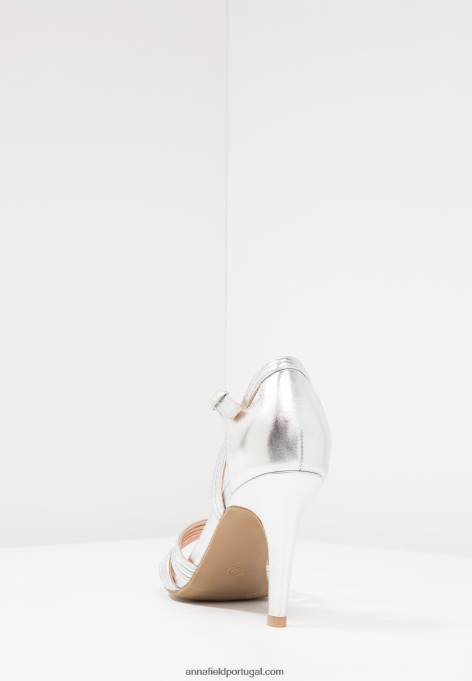 mulheres sandálias de salto alto prata F4BZ0D1241 Anna Field