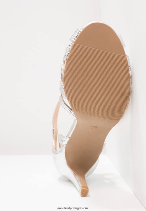 mulheres sandálias de salto alto prata F4BZ0D1241 Anna Field