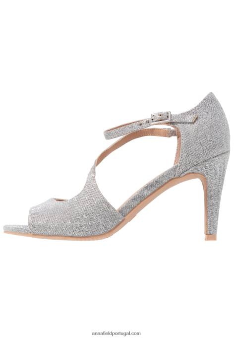 mulheres sandálias de salto alto prata F4BZ0D1255 Anna Field