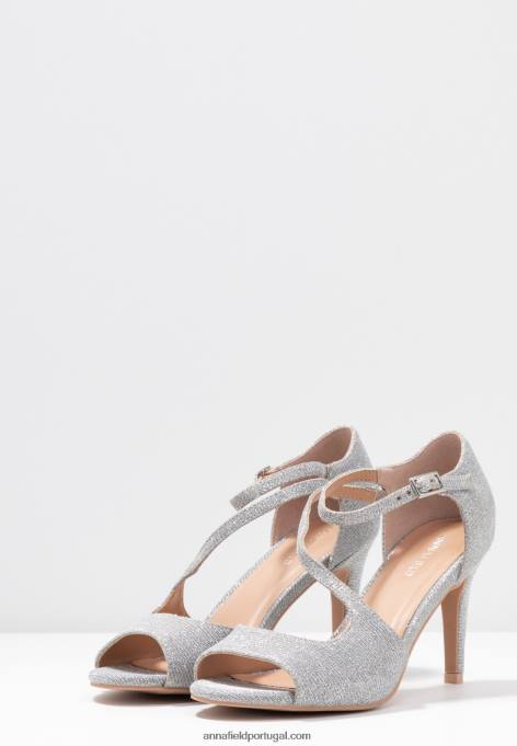 mulheres sandálias de salto alto prata F4BZ0D1255 Anna Field