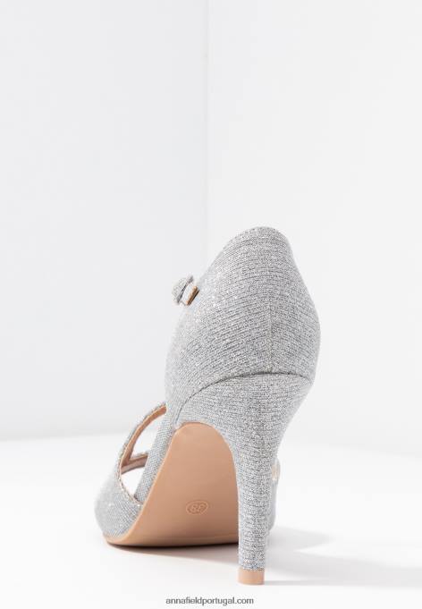 mulheres sandálias de salto alto prata F4BZ0D1255 Anna Field