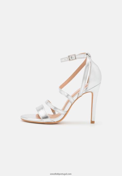 mulheres sandálias de salto alto prata F4BZ0D1402 Anna Field