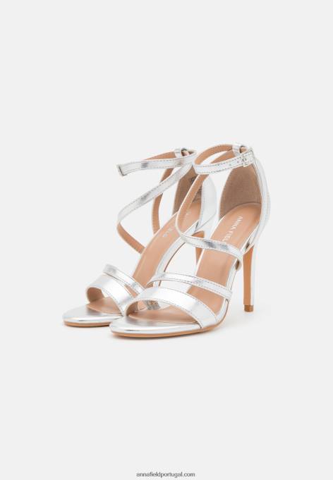 mulheres sandálias de salto alto prata F4BZ0D1402 Anna Field