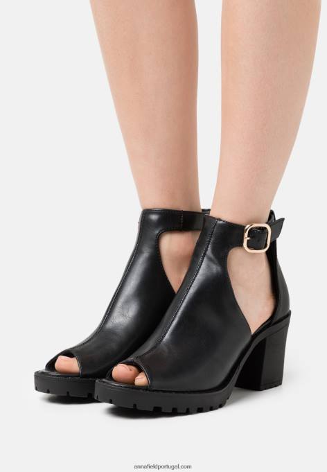 mulheres sandálias de salto alto preto F4BZ0D1272 Anna Field