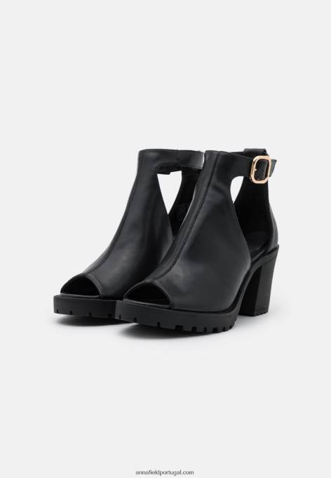 mulheres sandálias de salto alto preto F4BZ0D1272 Anna Field