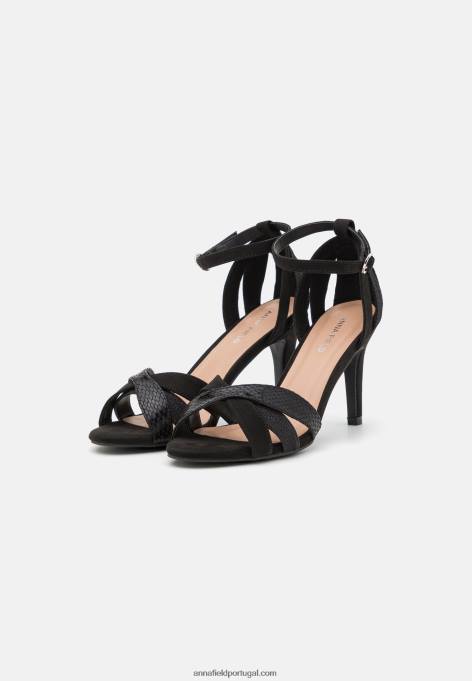 mulheres sandálias de salto alto preto F4BZ0D1352 Anna Field