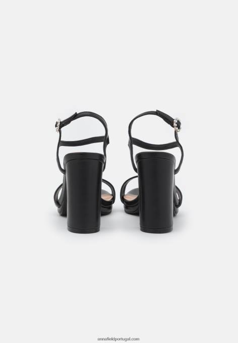 mulheres sandálias de salto alto preto F4BZ0D1375 Anna Field