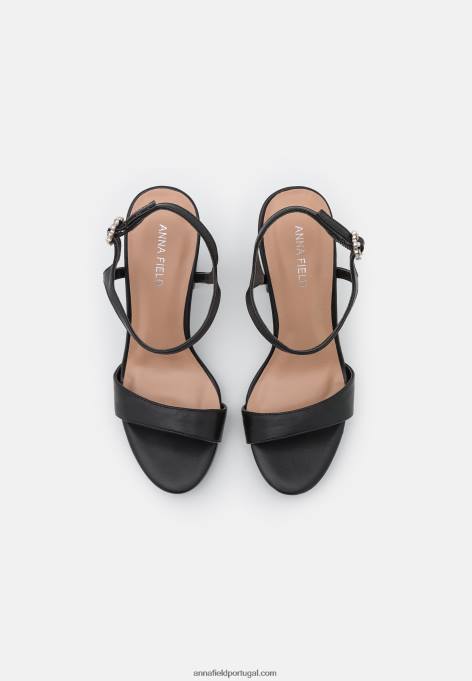 mulheres sandálias de salto alto preto F4BZ0D1375 Anna Field