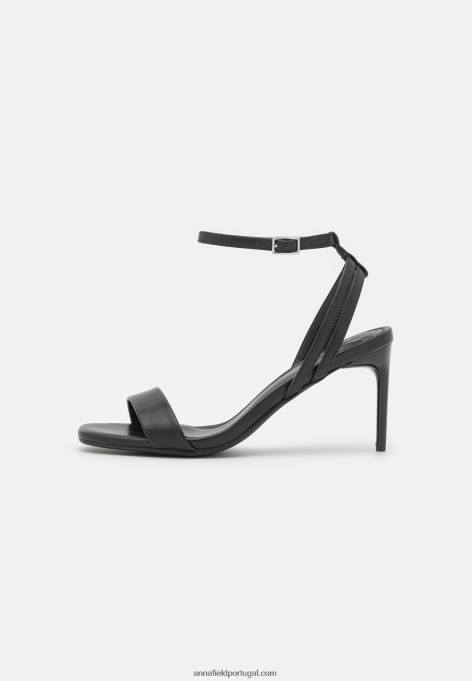 mulheres sandálias de salto alto preto F4BZ0D1380 Anna Field
