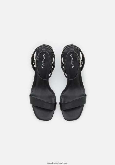 mulheres sandálias de salto alto preto F4BZ0D1380 Anna Field