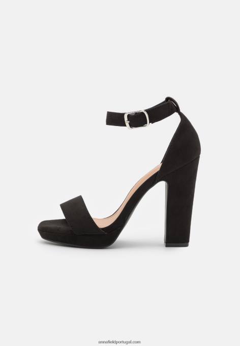 mulheres sandálias de salto alto preto F4BZ0D1564 Anna Field