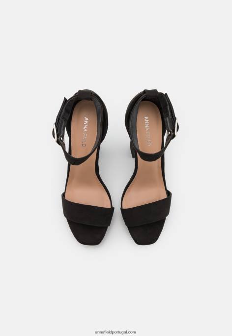 mulheres sandálias de salto alto preto F4BZ0D1564 Anna Field