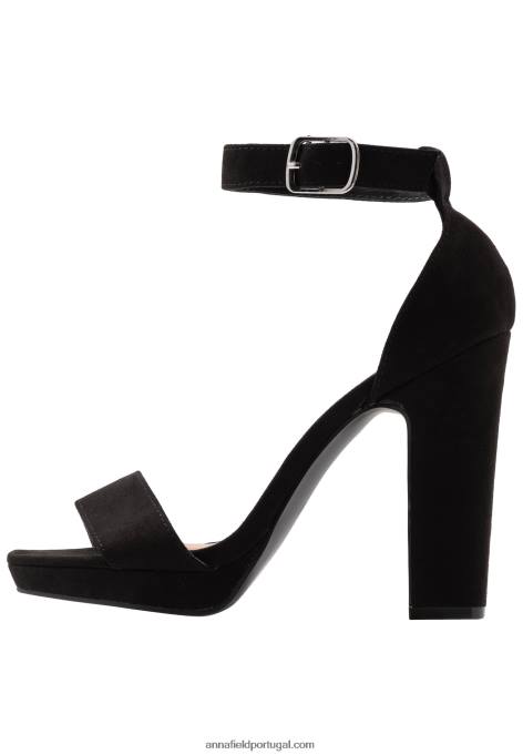 mulheres sandálias de salto alto preto F4BZ0D1565 Anna Field