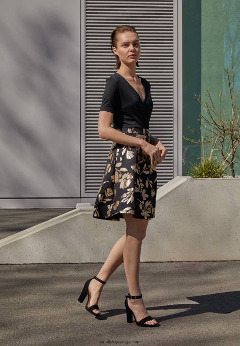 mulheres sandálias de salto alto preto F4BZ0D1565 Anna Field