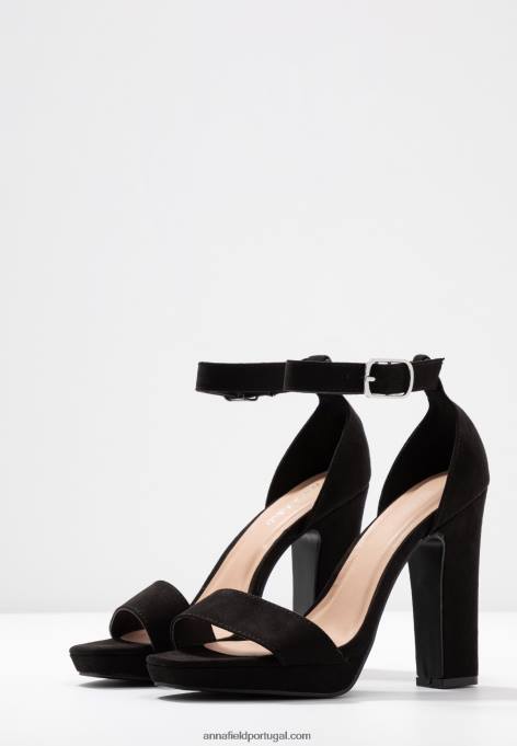 mulheres sandálias de salto alto preto F4BZ0D1565 Anna Field