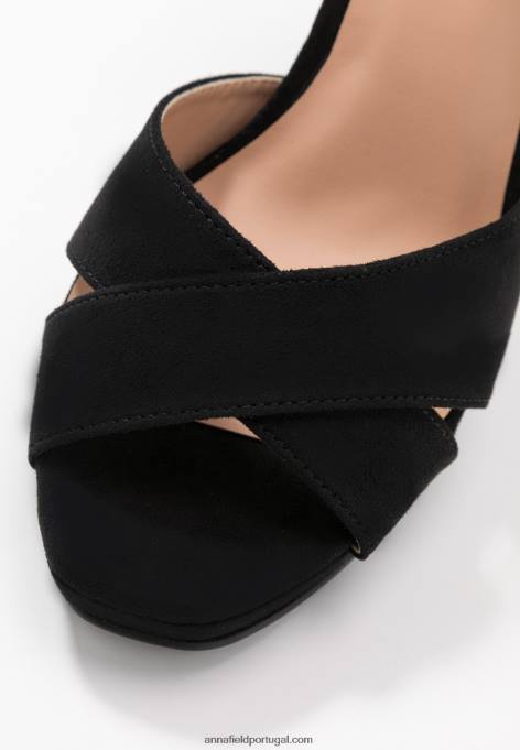 mulheres sandálias de salto alto preto F4BZ0D1567 Anna Field