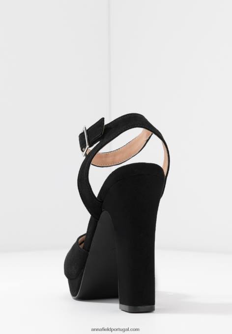 mulheres sandálias de salto alto preto F4BZ0D1567 Anna Field