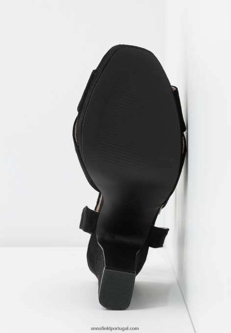 mulheres sandálias de salto alto preto F4BZ0D1567 Anna Field