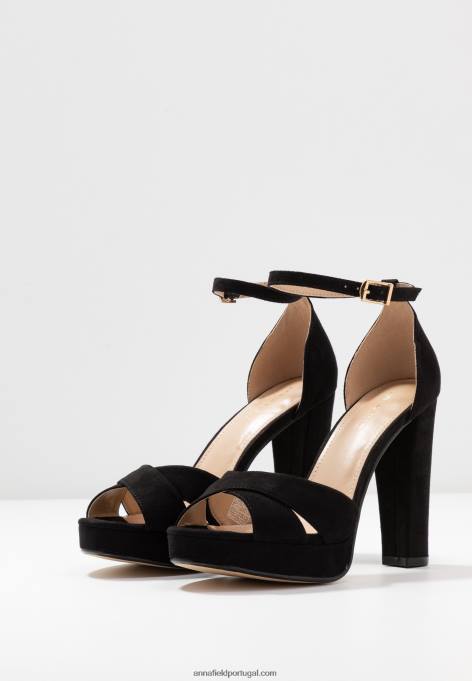 mulheres sandálias de salto alto preto F4BZ0D1570 Anna Field