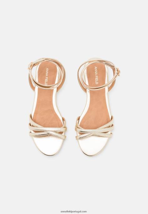 mulheres sandálias douradas F4BZ0D1247 Anna Field