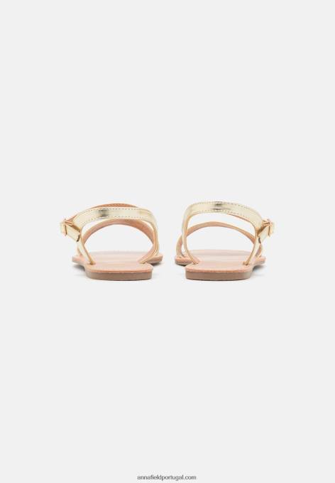 mulheres sandálias douradas F4BZ0D1281 Anna Field