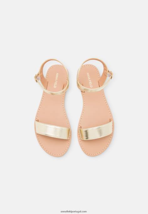 mulheres sandálias douradas F4BZ0D1281 Anna Field