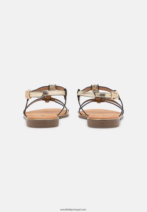 mulheres sandálias douradas F4BZ0D1377 Anna Field