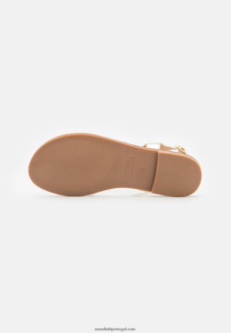 mulheres sandálias douradas F4BZ0D1391 Anna Field