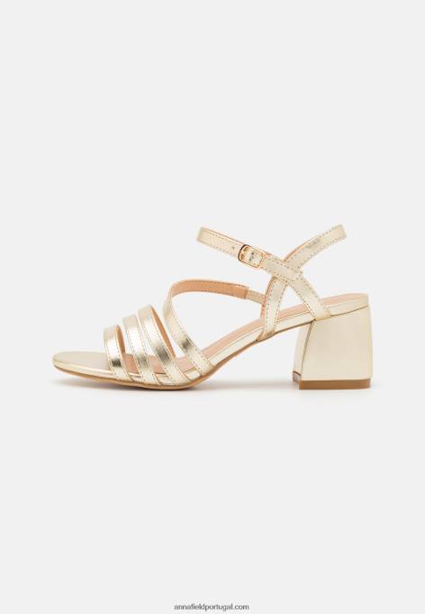 mulheres sandálias douradas F4BZ0D1435 Anna Field