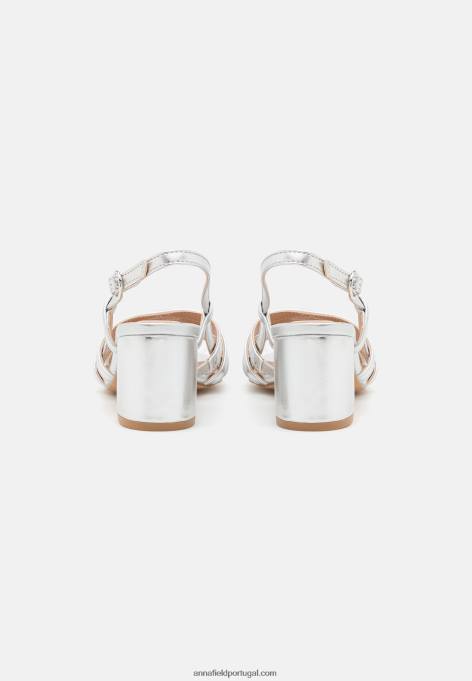 mulheres sandálias prata F4BZ0D1304 Anna Field