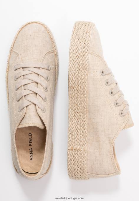 mulheres alpercatas bege F4BZ0D1847 Anna Field