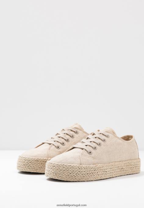 mulheres alpercatas bege F4BZ0D1847 Anna Field