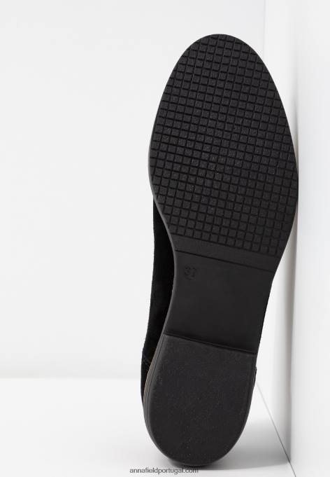 mulheres cadarços de couro preto F4BZ0D1854 Anna Field