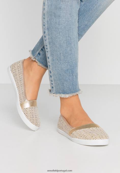 mulheres slip-on bege F4BZ0D1785 Anna Field