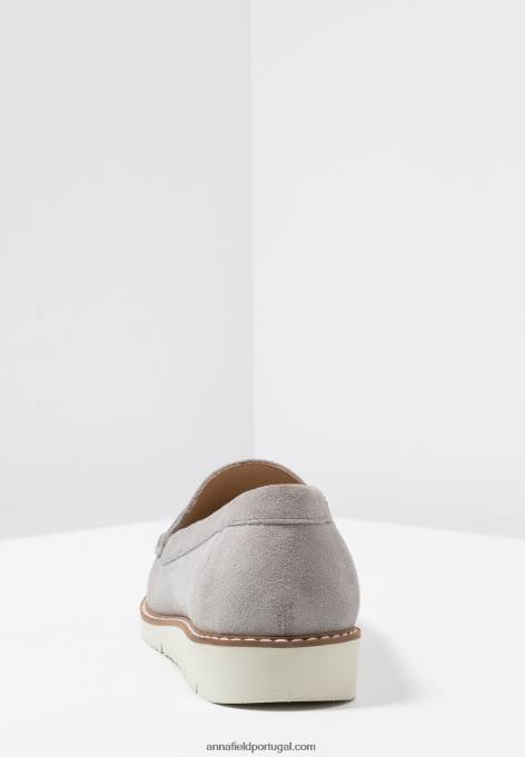 mulheres slip-on em pele comfort cinza F4BZ0D1784 Anna Field