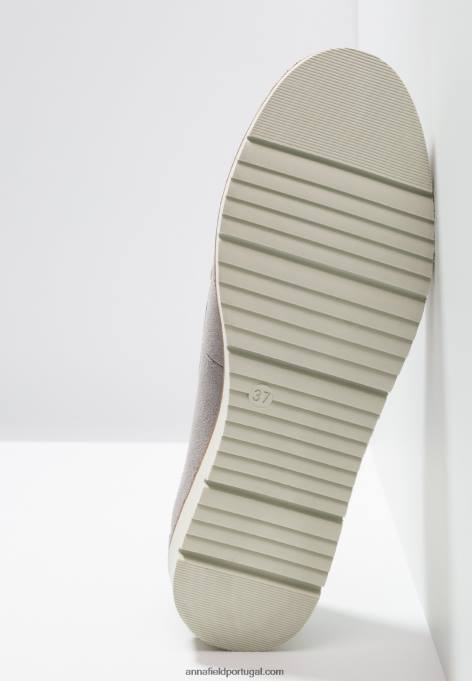 mulheres slip-on em pele comfort cinza F4BZ0D1784 Anna Field