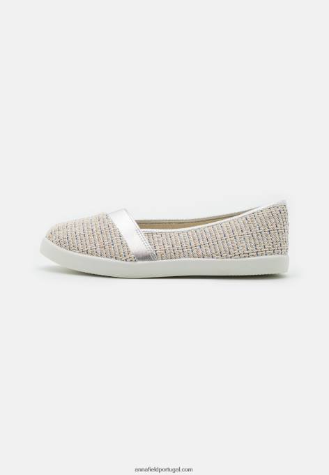 mulheres slip on prata F4BZ0D1826 Anna Field