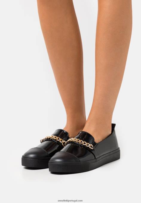 mulheres slip-on preto F4BZ0D1786 Anna Field