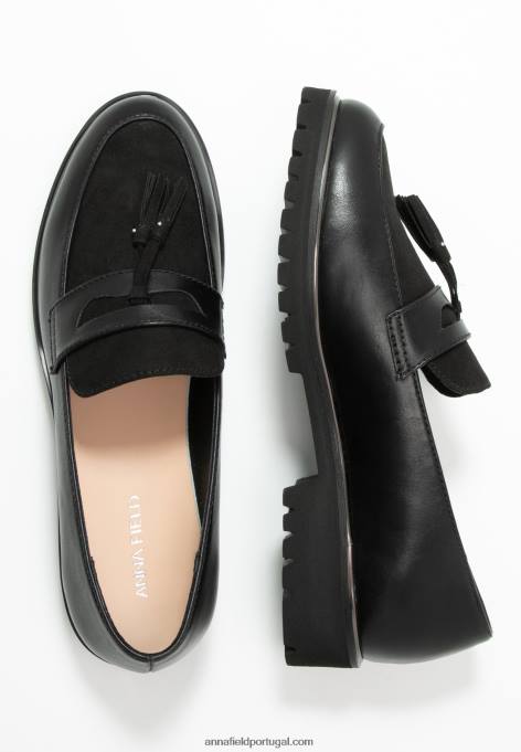 mulheres slip-on preto F4BZ0D1788 Anna Field