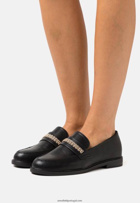 mulheres slip-on preto F4BZ0D1793 Anna Field