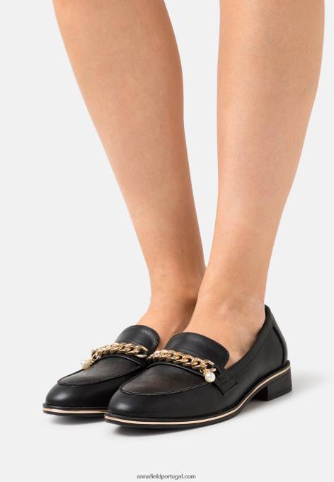 mulheres slip-on preto F4BZ0D1801 Anna Field