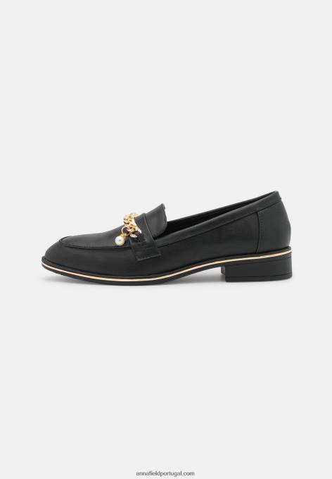 mulheres slip-on preto F4BZ0D1801 Anna Field