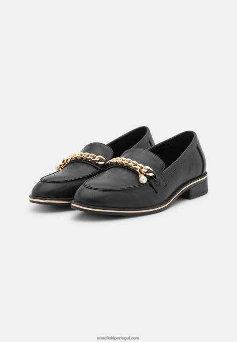 mulheres slip-on preto F4BZ0D1801 Anna Field