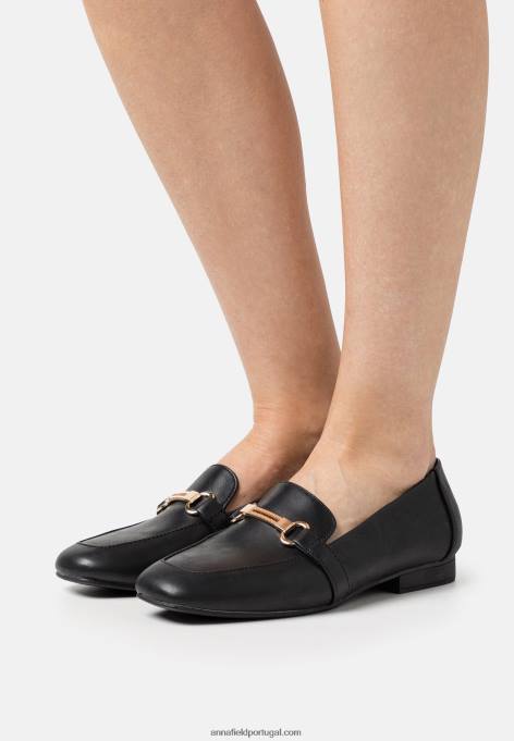 mulheres slip-on preto F4BZ0D1803 Anna Field