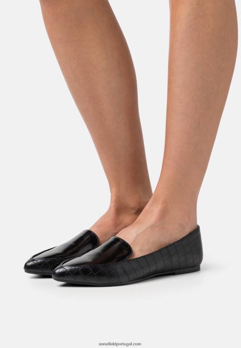 mulheres slip-on preto F4BZ0D1828 Anna Field