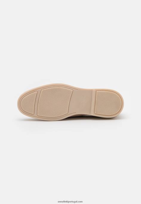 mulheres slip-ons de couro bege F4BZ0D1779 Anna Field