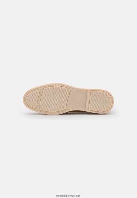 mulheres slip-ons de couro bege F4BZ0D1814 Anna Field