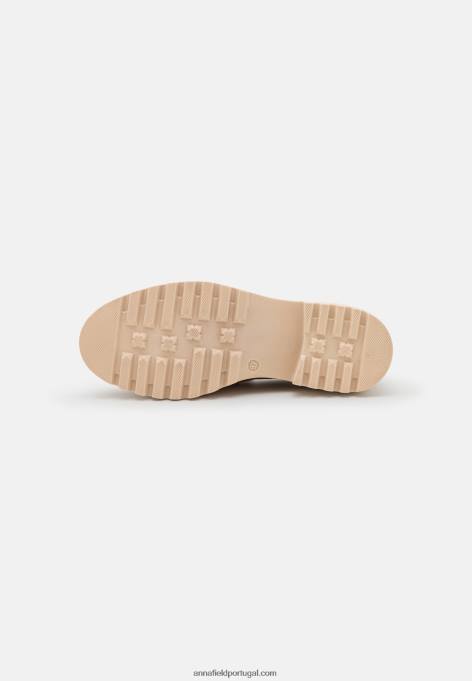 mulheres slip-ons de couro conhaque F4BZ0D1822 Anna Field