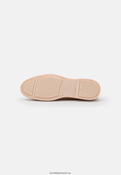 mulheres slip-ons de couro conhaque F4BZ0D1825 Anna Field