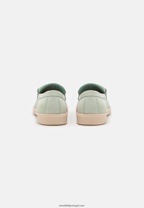 mulheres slip-ons de couro menta F4BZ0D1818 Anna Field